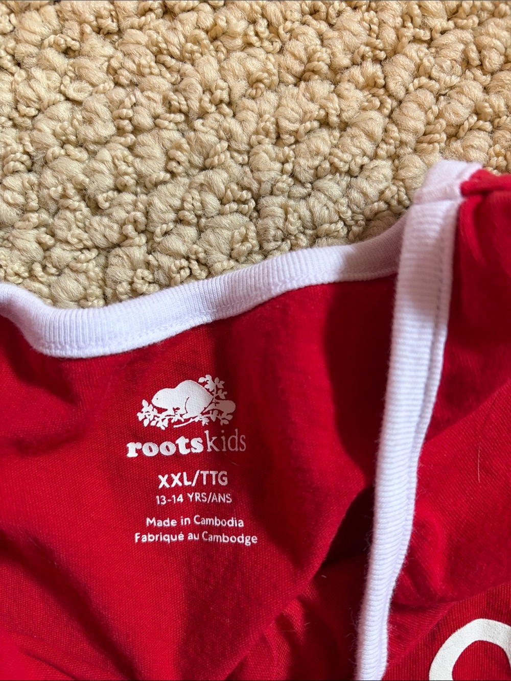Roots Canada Kids Red Tank Top with White Trim - Picture 5 of 5
